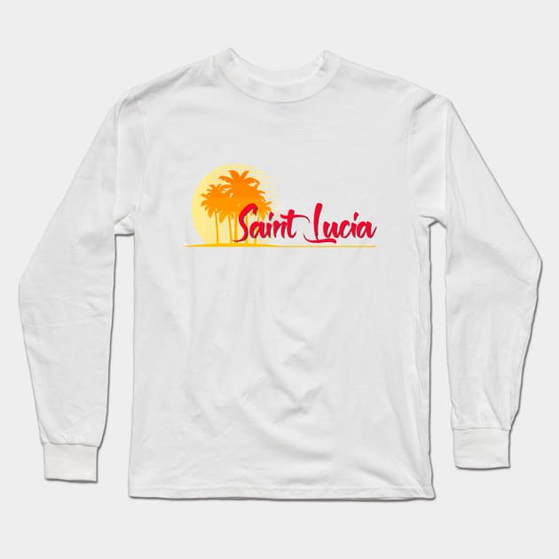 Life's a Beach: Saint Lucia Long Sleeve T-Shirt by Naves